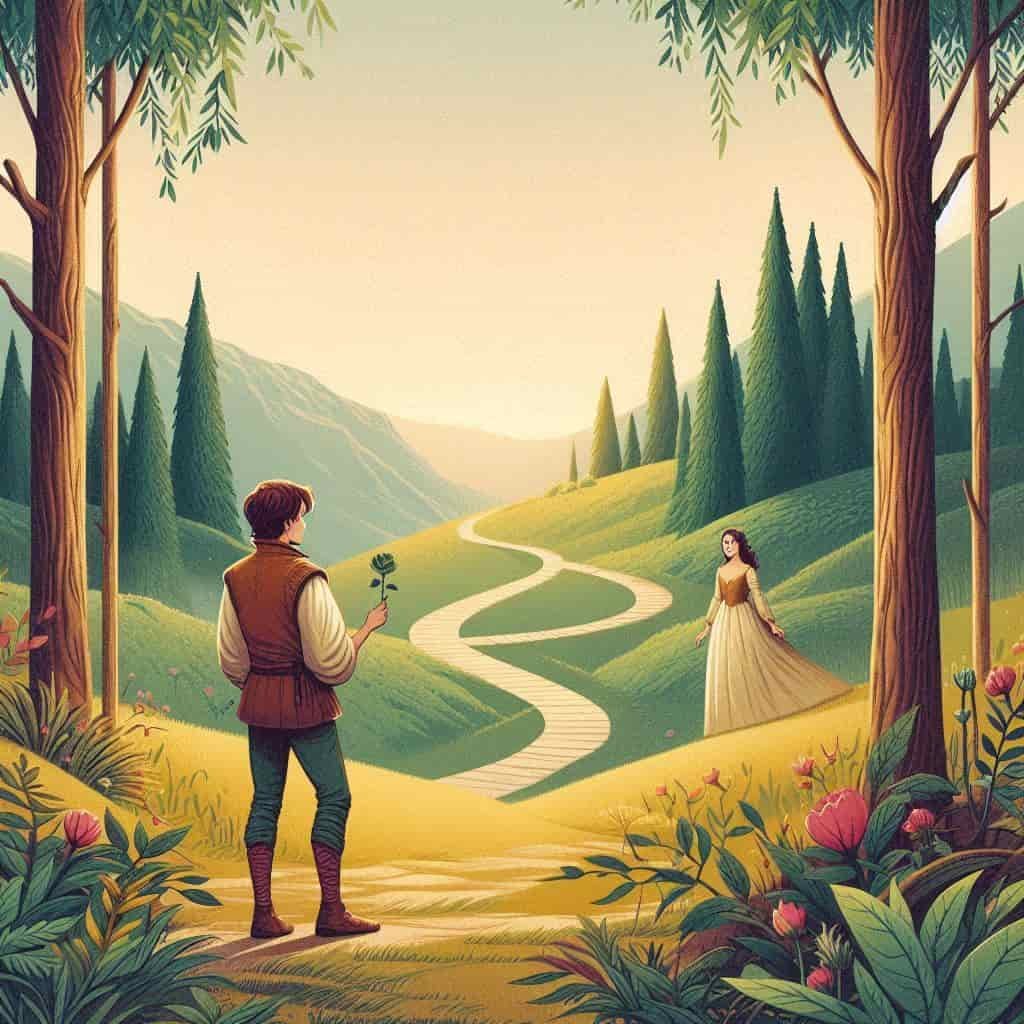 Serene forest path representing patience in life's journey.